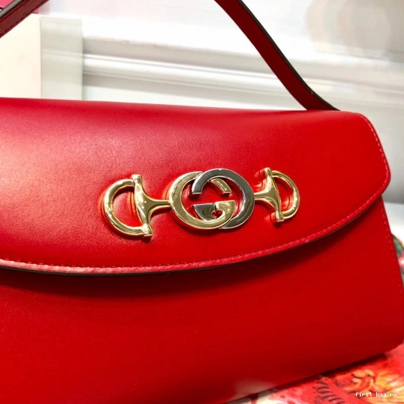 Firstbag ru smooth bag Gucci shoulder leather Zumi small 0715
